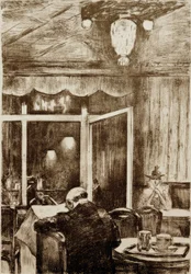 Abend im Café Bauer