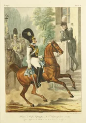 Stab und leitende Offiziere des Kürassierregiments der Leibgarde, ca. 1830