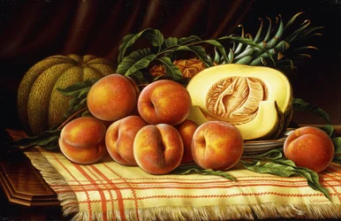 Melonen, Pfirsiche und Ananas