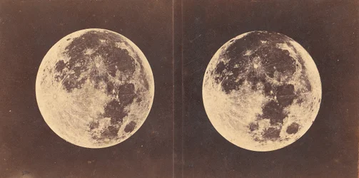 Vollmond: Der linke Mond wurde am 2. Juni 1871 fotografiert. Der rechte Mond wurde..., 1871