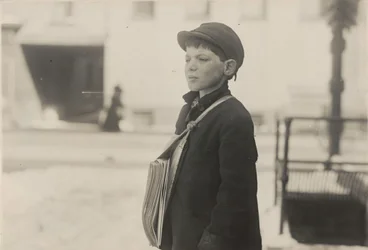 Tony Casale, „Bologna“, 11 Jahre alt, verkauft seit 4 Jahren Zeitungen, Hartford, Connecticut, März 1909