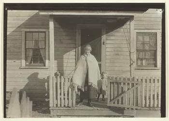 Frau, Kind und Zuhause eines Kohlenbergmanns aus Pennsylvania