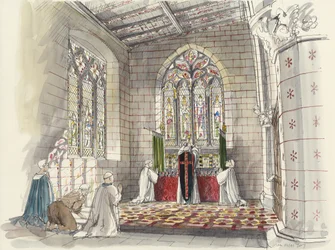 Priester am Altar der St. Peter