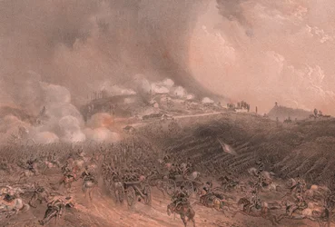 Angriff der Piemontesen bei San Martino, Lombardei