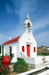 Kirche auf der Insel Mykonos, Kykladeninseln, Griechenland (Foto)