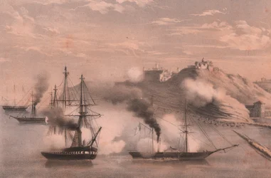 Kampf der Flotte gegen drei Forts von Ancona, Belagerung von Ancona