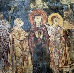 Fresken in Kirche in Alikampos, Kreta, Griechenland (Foto)