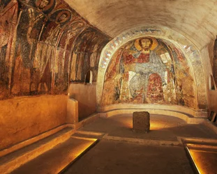 Italien, Apulien, Gravina in Puglia, Felsenkrypta der Kirche San Vito Vecchio