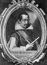Porträt von Albrecht Wenzel Eusebius von Waldstein, graviert von Peter Isselburg