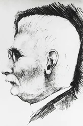 Profilporträt von Henri Louis Le Chatelier (1850-1936), französischer Chemiker und Metallurg, Gravur