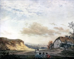 Landschaft mit spielenden Kindern von Luke Howard, ca. 1808-1811