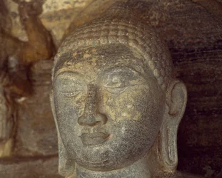 Sri Lanka, Polonnaruwa, Detail der Buddha-Statue von Gal Vihara (UNESCO-Welterbeliste)