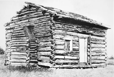 Die Blockhütte, in der Abraham Lincoln geboren wurde
