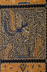 Traditionelles Batik-Design namens Peksi Yawoto, Surakarta, Java, Indonesien (Detail)