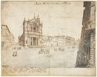 Achtzehn Ansichten von Rom: Santa Maria in Via Lata, 1665