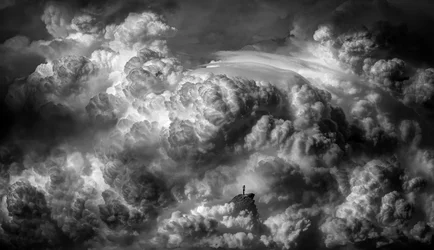Allein über den Wolken