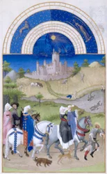 Très Riches Heures des Herzogs von Berry Folio 8, verso: August