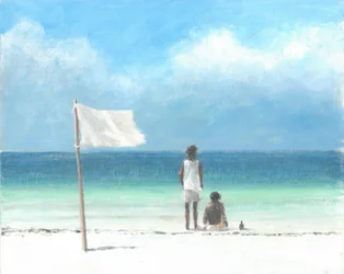 Jungen am Strand, Kenia