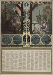 Elektrizitätswerk Straßburg. Kalender für das Jahr 1907, 1906