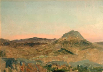 Griechischer Berggipfel in der Dämmerung