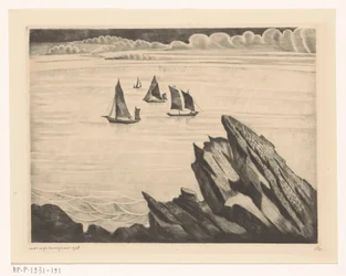 Segelschiffe an der bretonischen Küste