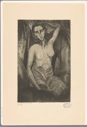 Sitzende Frau