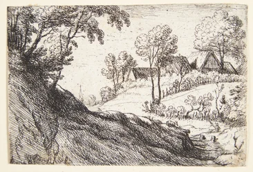 Dorf auf einem Hügel