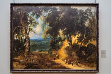 Der Soignes-Wald mit Markthändlern