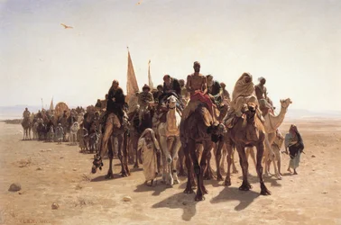 Pilger auf dem Weg nach Mekka