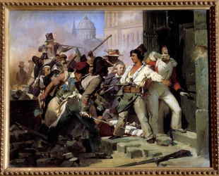 Episode der Revolution von 1830 in Paris. 19. Jahrhundert. Orléans, Museum der Schönen Künste