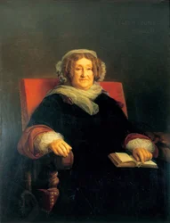Porträt von Madame Clicquot, geborene Ponsardin 1777-1866, zwischen 1851 und 1860.