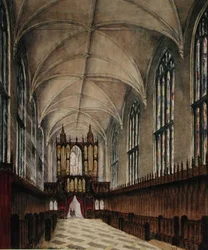 Innenraum der New College Kapelle nach späteren Änderungen im 18. Jahrhundert, ca. 1870