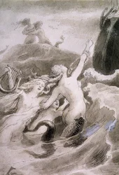 Die kleine Meerjungfrau, Illustration von Lorenz Frolich für Märchen von Hans Christian Andersen