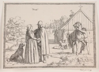 Illustration zu Adam Oehlenschlägers Gedicht "Die zwei Kirchtürme"