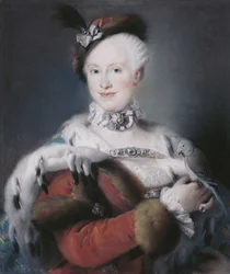 Porträt der Infantin Maria Luisa von Spanien 1745-1792, Heilige Römische Kaiserin, 1763