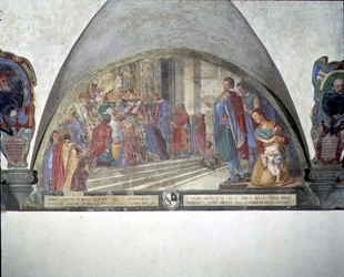 St. Antoninus erlässt den Acht von Balia die Exkommunikation, Lünette