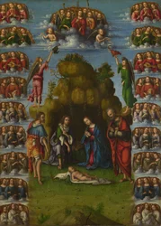 Die Anbetung der Hirten mit Engeln, 1499