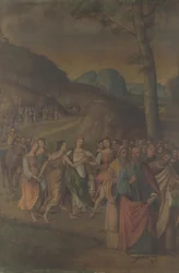 Der Tanz Mirjams aus der Geschichte des Mose, nach 1508