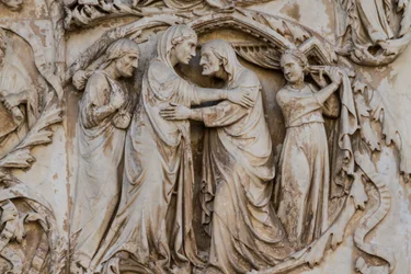 Maria besucht Elisabeth (Detail)