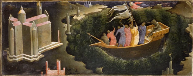 Darstellung von St. Nikolaus, der den Sturm beruhigt