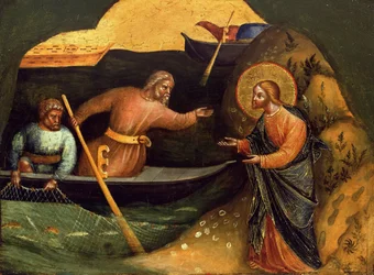 Berufung der Apostel Petrus und Andreas Predella-Panel, ca. 1370