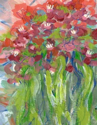 Lebendiges florales Abstrakt