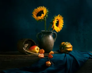 Herbstsonnenblumen Stillleben