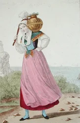 Melkerin aus der Region Cherbourg, um 1820