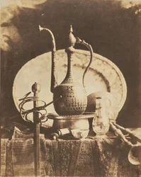 [Stillleben mit Vase und Schwert]