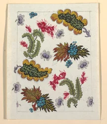 Blumendesign für bedruckten Stoff