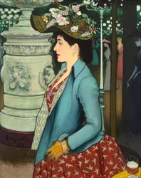 Eine elegante Frau im Élysée Montmartre