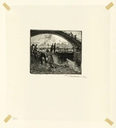 Schleuse des Canal Saint-Martin, Platte sechs aus Le Long de la Seine et des Boulevards