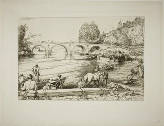 Der Wasserplatz am Pont Marie