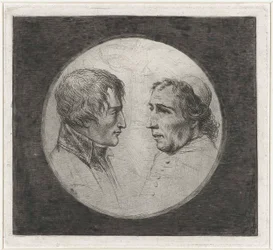 Doppelporträt Napoleon und Papst Pius VII